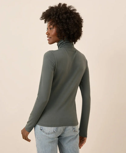 clearance luxe stretch jersey slim turtleneck
