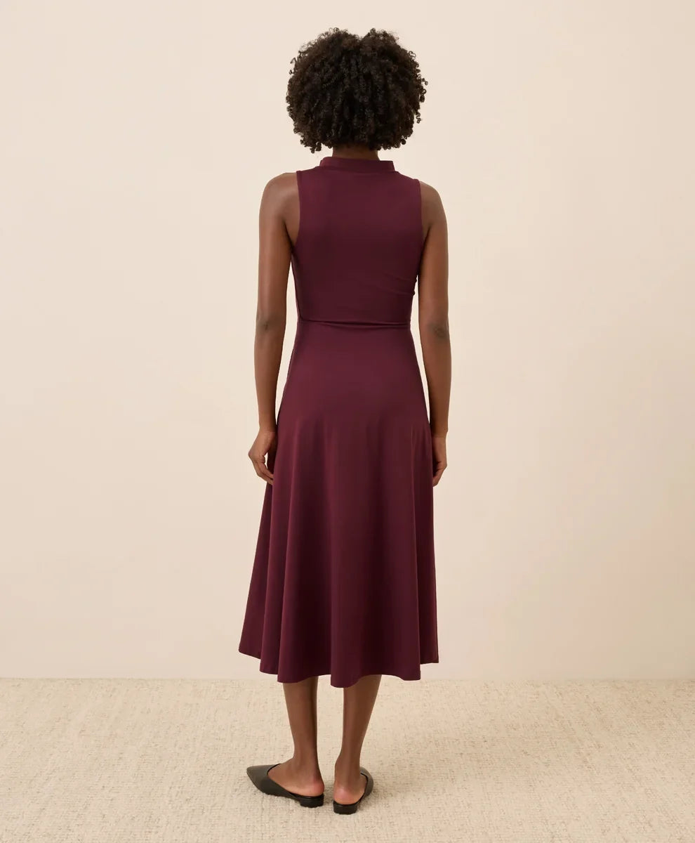 clearance fit & flare cowl neck dress