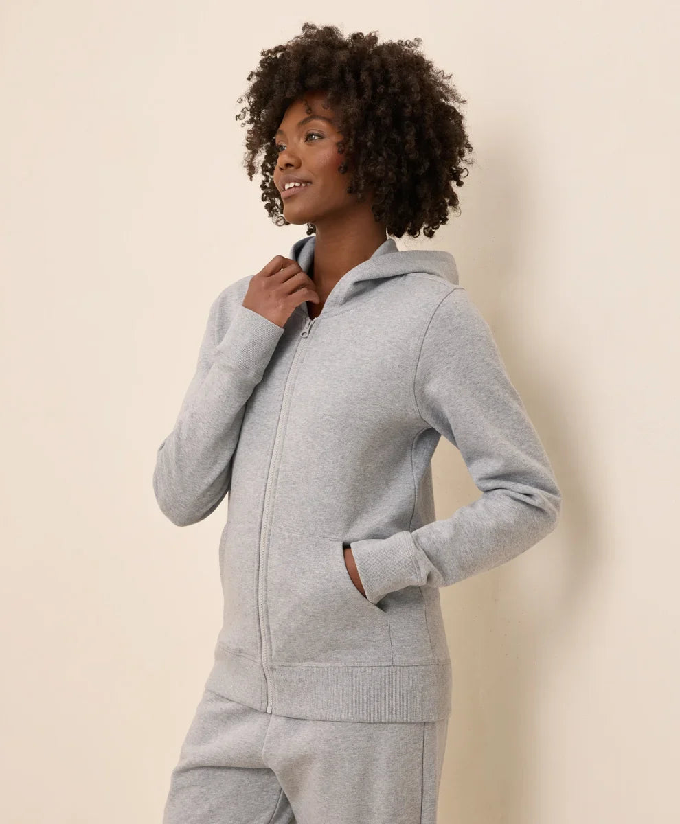 clearance brushed fleece zip hoodie
