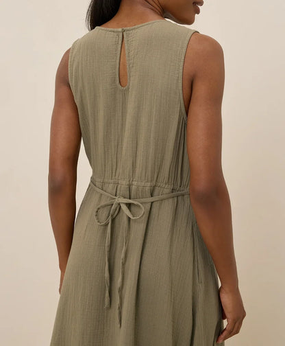 clearance coastal double gauze beach to brunch maxi dress