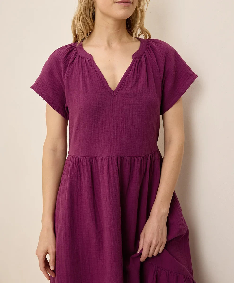 clearance coastal double gauze breezy dress