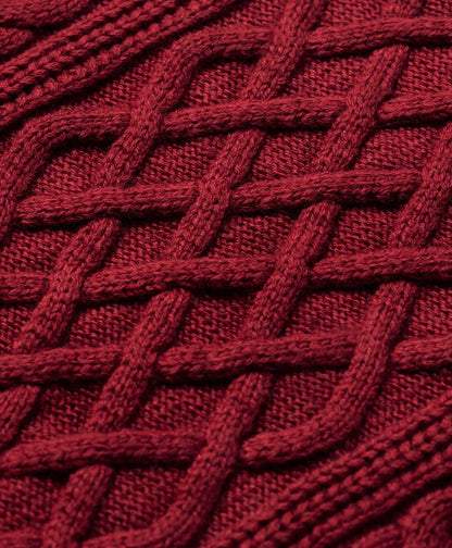 clearance luxe knit cable crew sweater