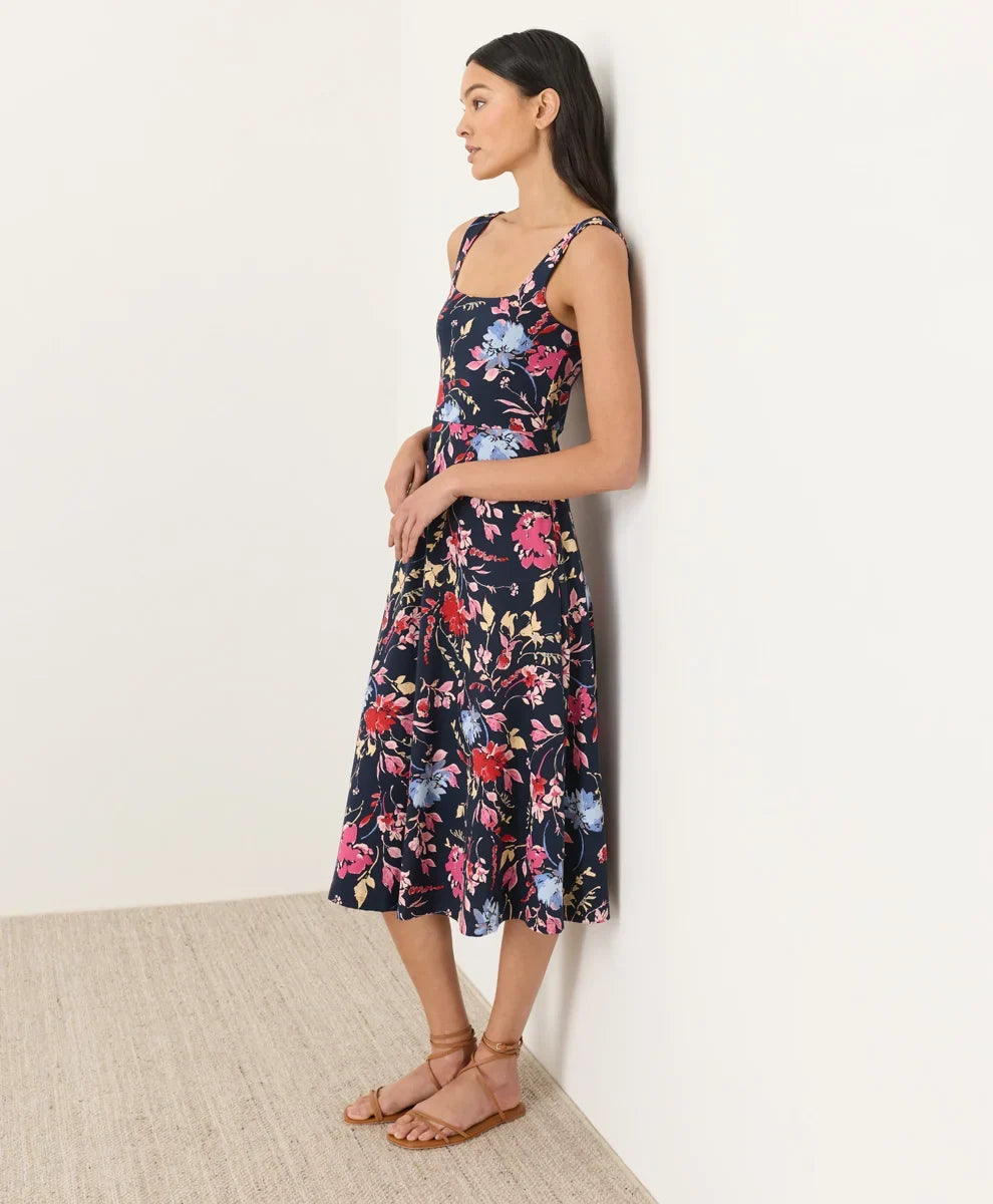 clearance fit & flare square neck dress