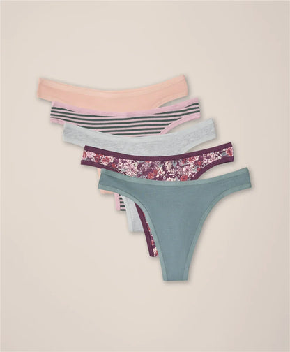 clearance everyday classic fit thong 5-pack