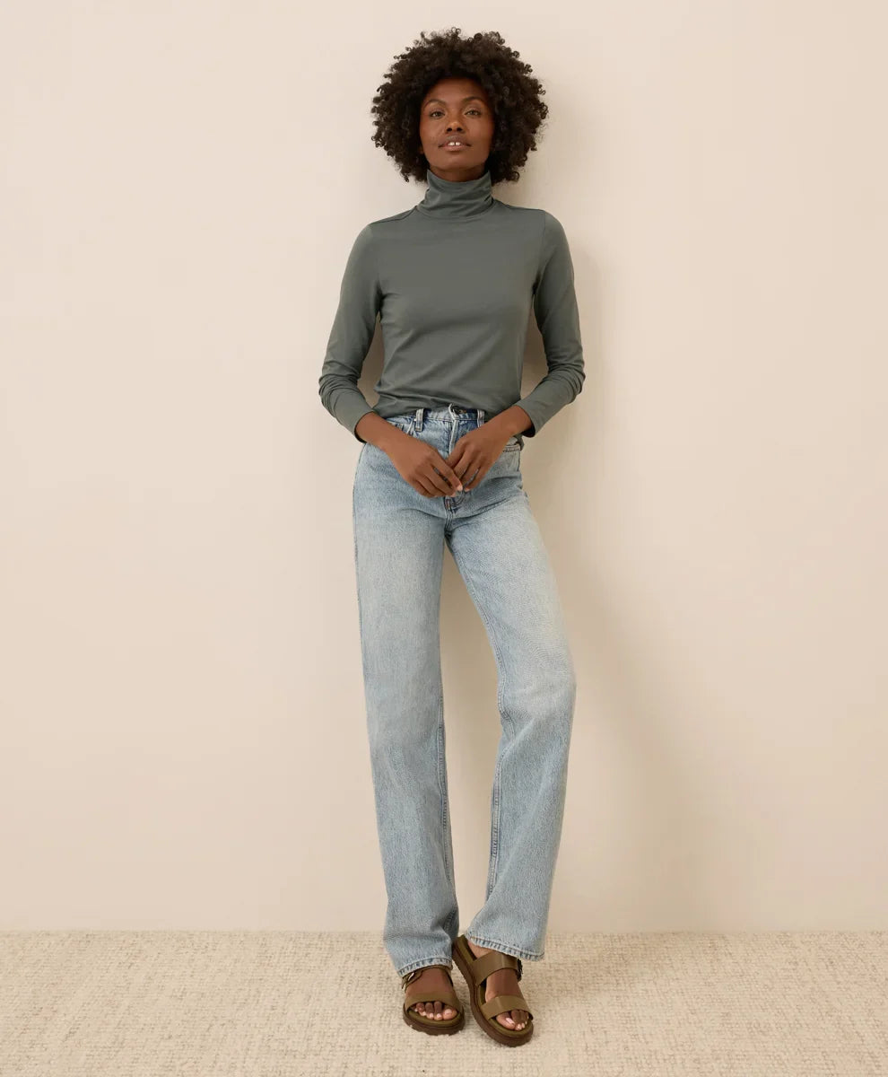 clearance luxe stretch jersey slim turtleneck