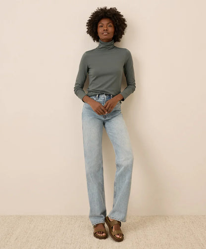 clearance luxe stretch jersey slim turtleneck