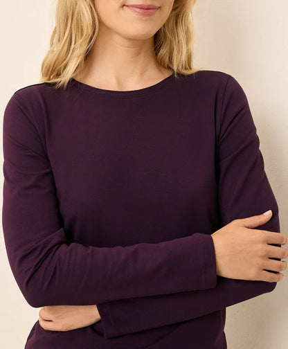 clearance luxe stretch jersey slim long sleeve tee