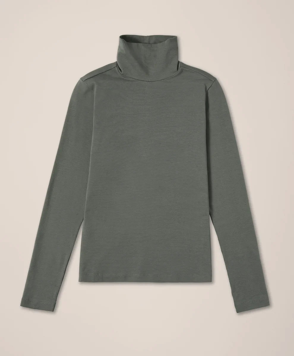 clearance luxe stretch jersey slim turtleneck