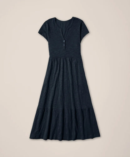 clearance relaxed slub henley market dress