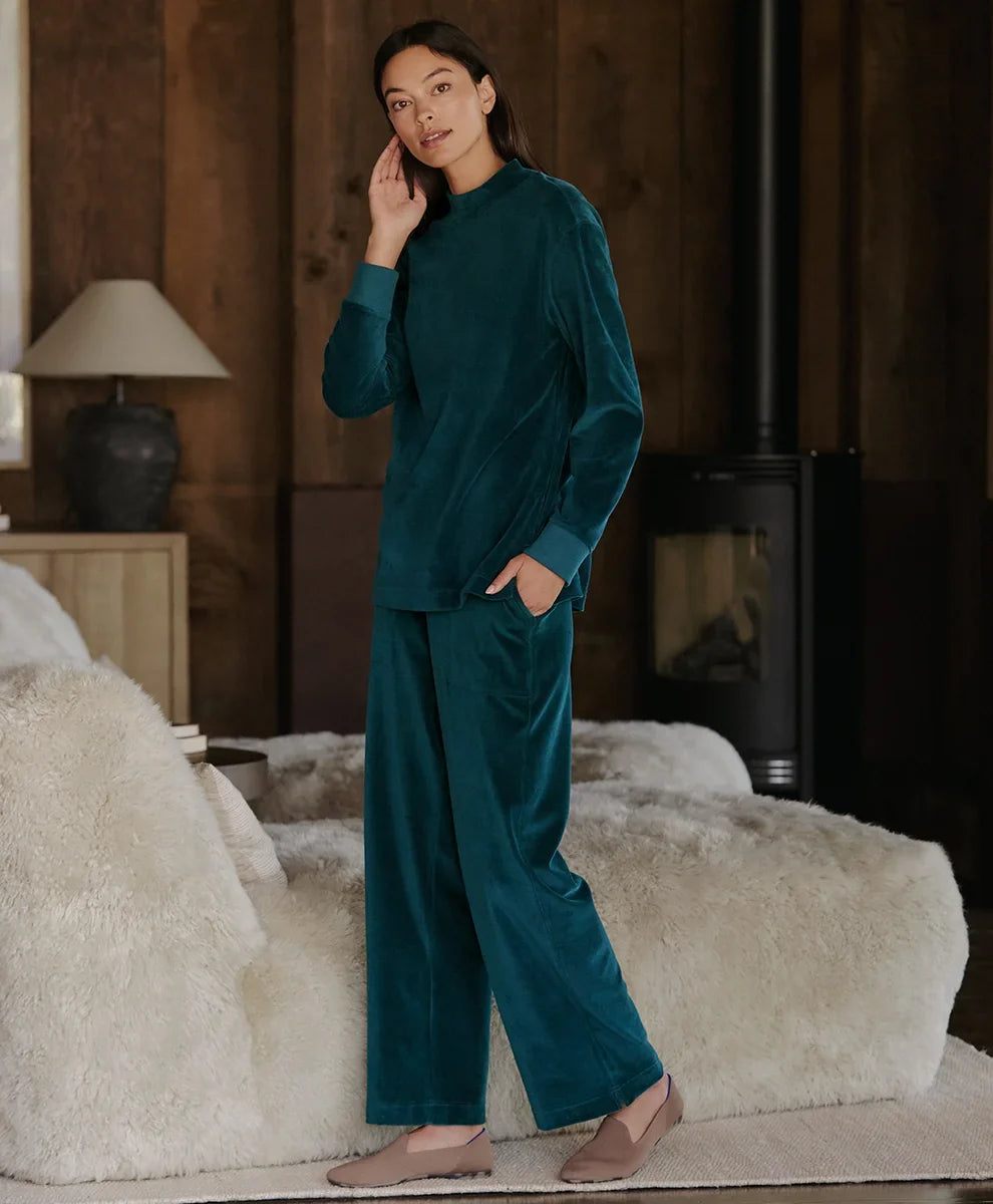 clearance pure velour wide leg pant