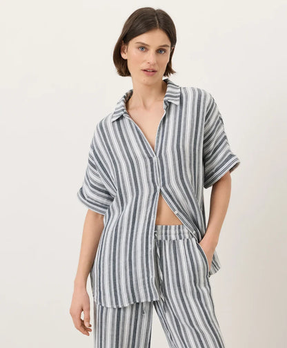 clearance coastal double gauze oversized shirt