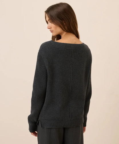 clearance luxe knit boatneck sweater
