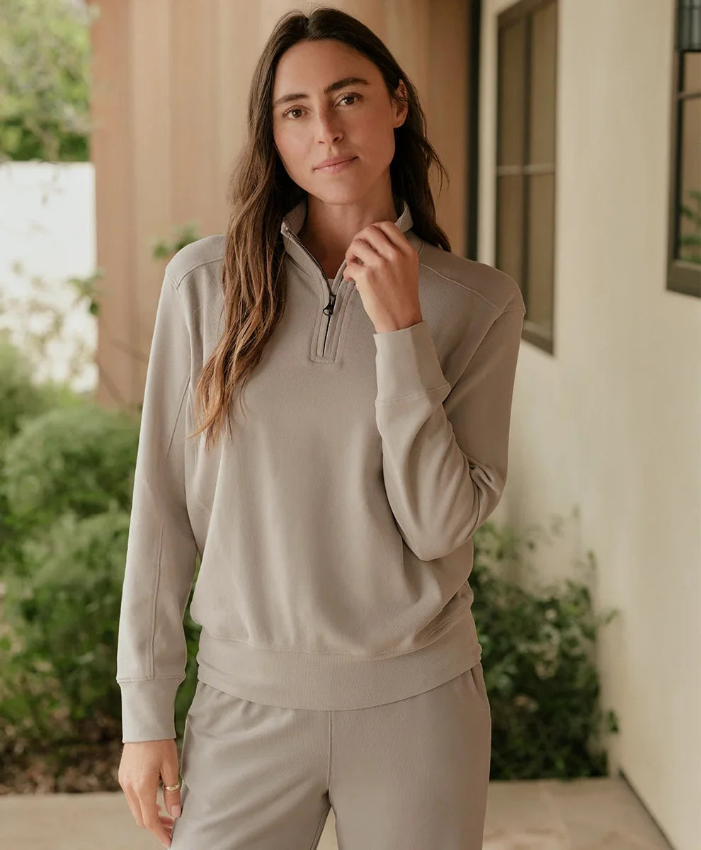 clearance cloudknit quarter zip