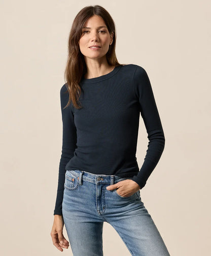 clearance perfect rib crewneck long sleeve tee