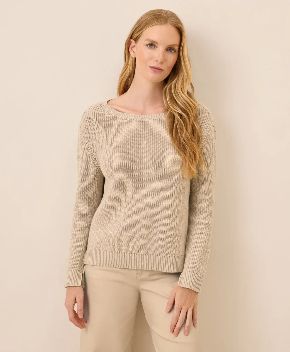 clearance luxe knit boatneck sweater