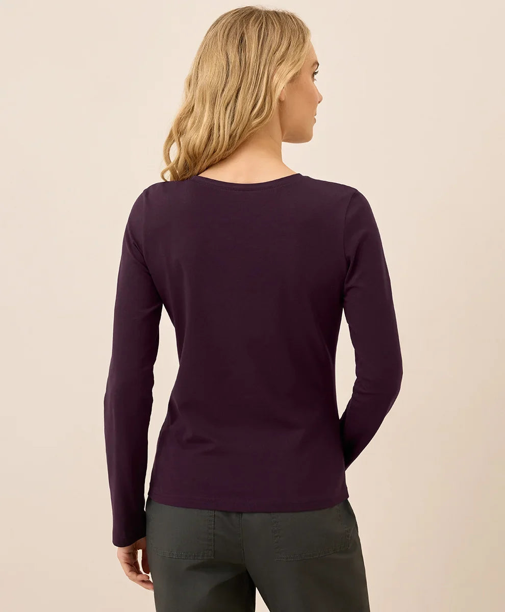 clearance luxe stretch jersey slim long sleeve tee