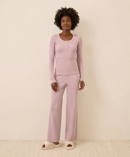 clearance easy rib wide leg lounge pant
