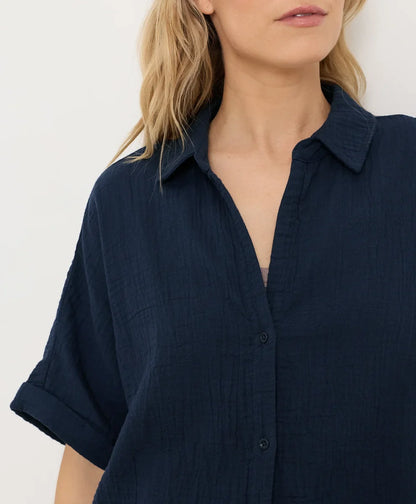 clearance coastal double gauze oversized shirt