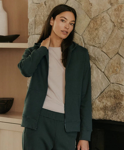 clearance brushed fleece zip hoodie