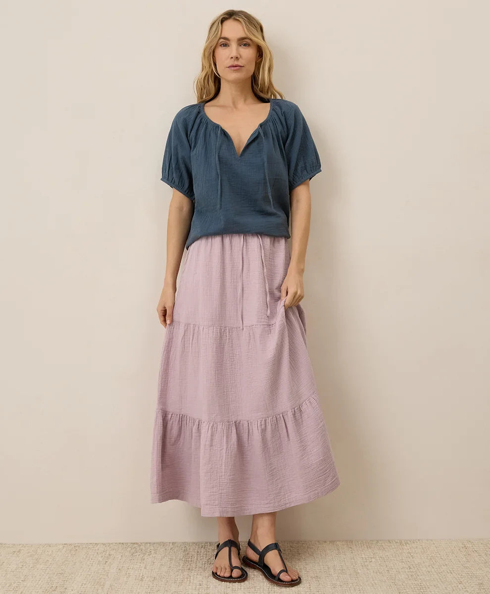 clearance coastal double gauze boho popover