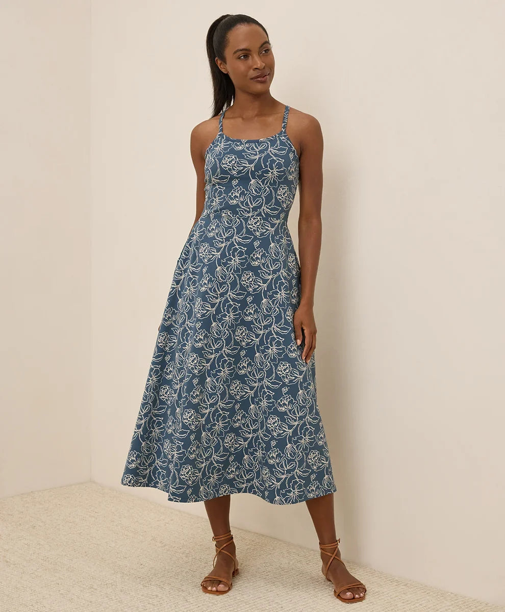 clearance fit & flare midi dress