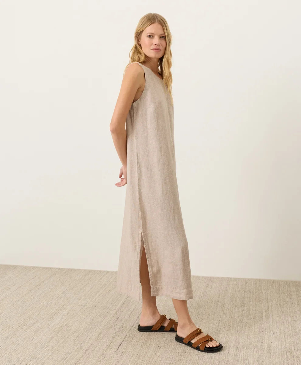 clearance linen easy tank dress