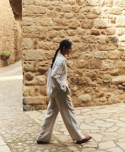 clearance linen easy trouser pant