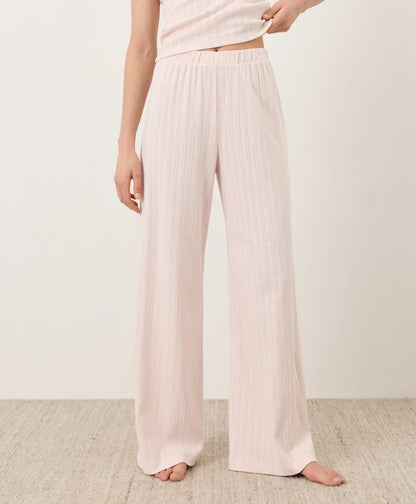clearance pointelle wide leg pant