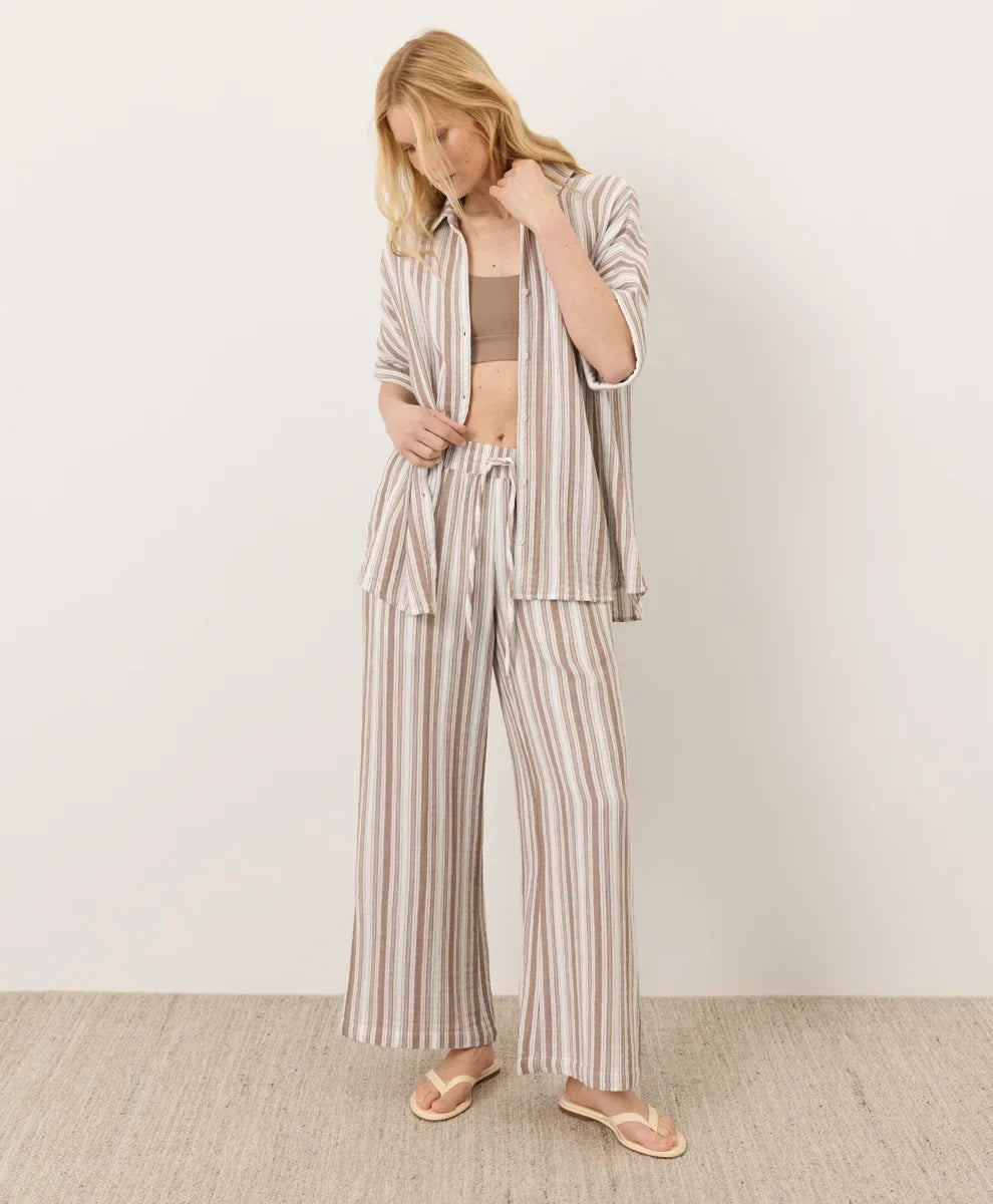 clearance coastal double gauze oversized shirt