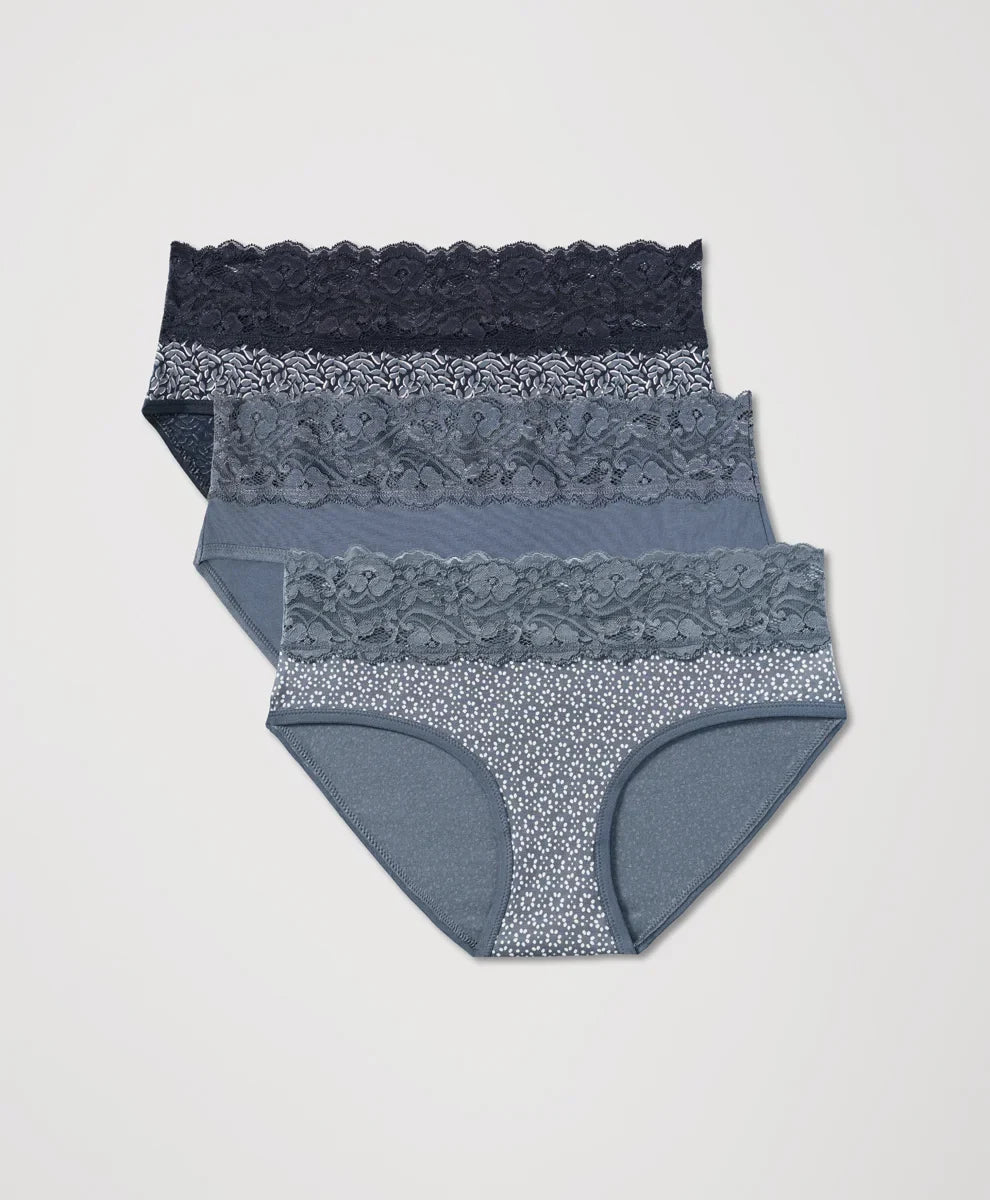 lace waist brief 3-pack