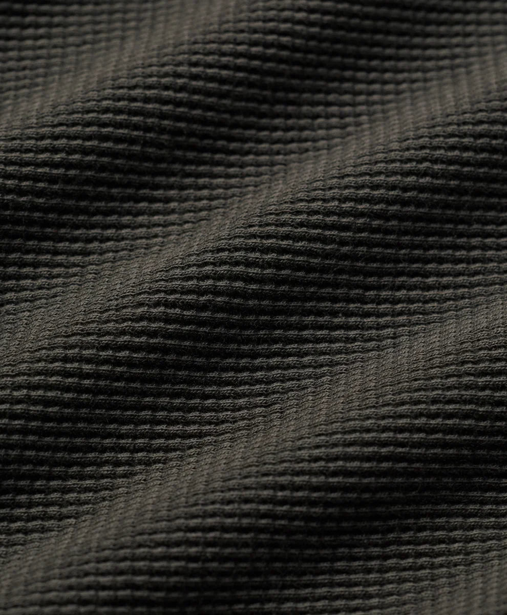 clearance thermal waffle henley pullover