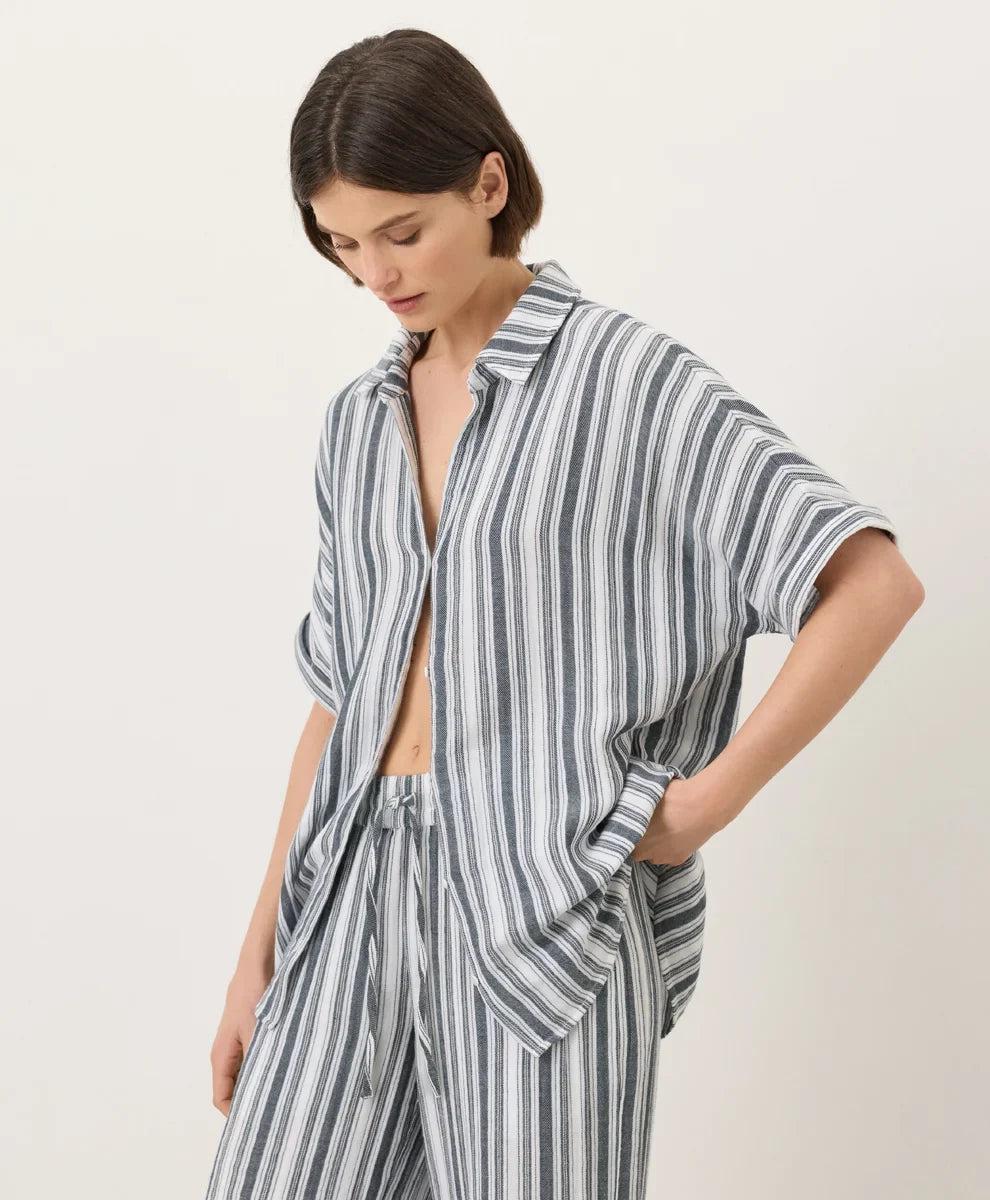 clearance coastal double gauze oversized shirt