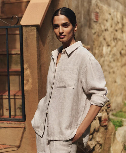 clearance linen relaxed shirt