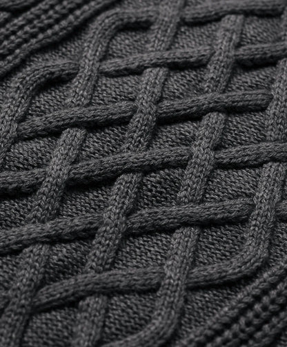 clearance luxe knit cable crew sweater