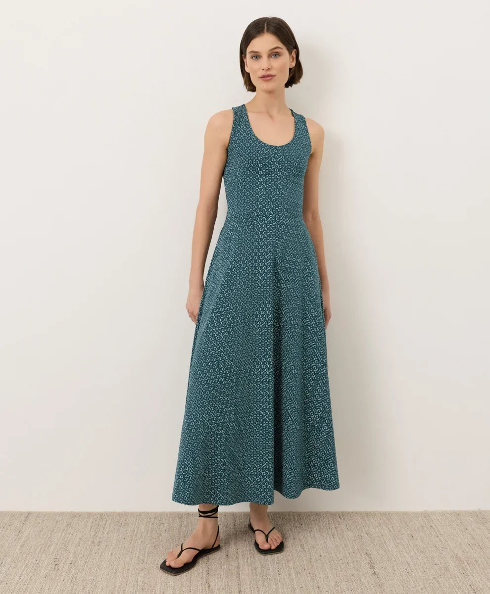 clearance fit & flare open back maxi dress