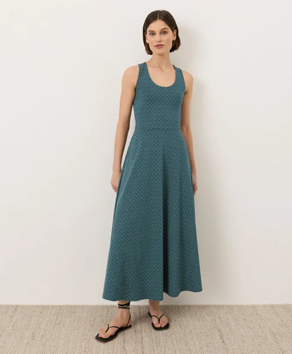 clearance fit & flare open back maxi dress