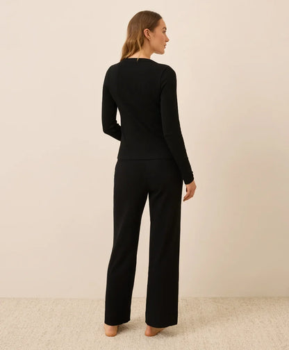 clearance easy rib wide leg lounge pant