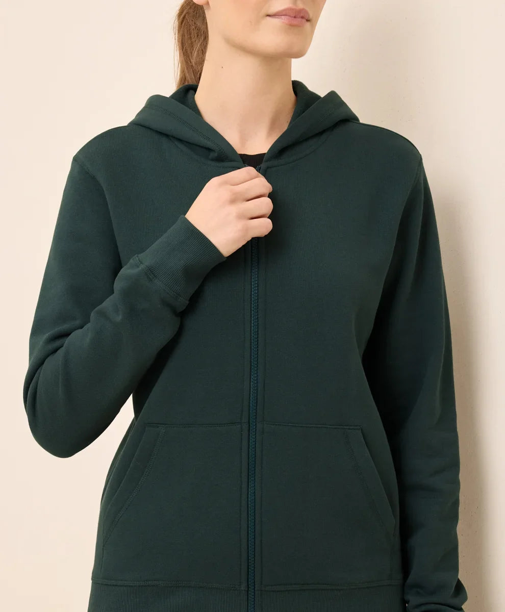 clearance brushed fleece zip hoodie