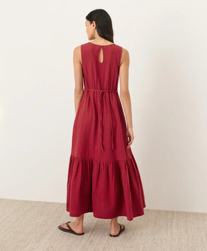clearance coastal double gauze beach to brunch maxi dress