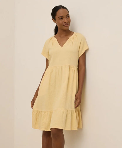 clearance coastal double gauze breezy dress