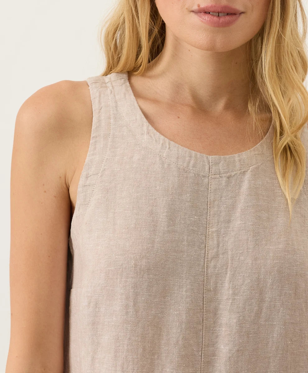 clearance linen easy tank dress