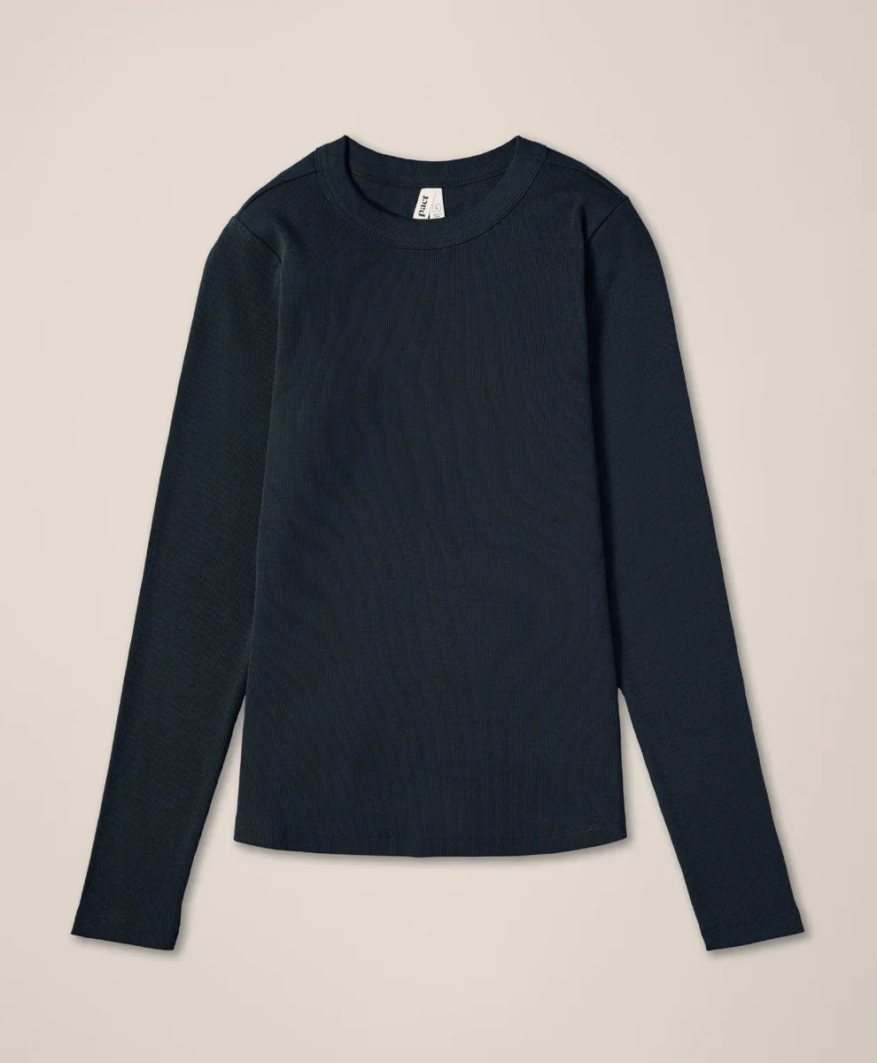 clearance perfect rib crewneck long sleeve tee