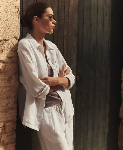 clearance linen relaxed shirt