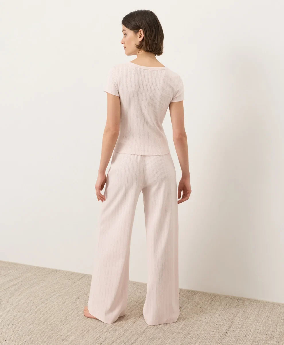 clearance pointelle scoop neck tee