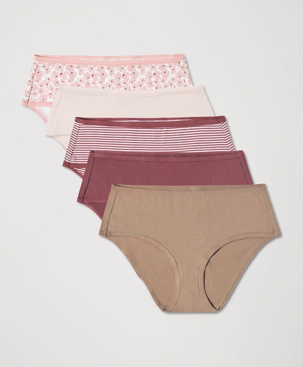 clearance everyday mid rise hipster 5-pack