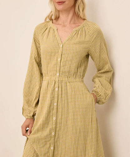 clearance coastal double gauze poet sleeve dress