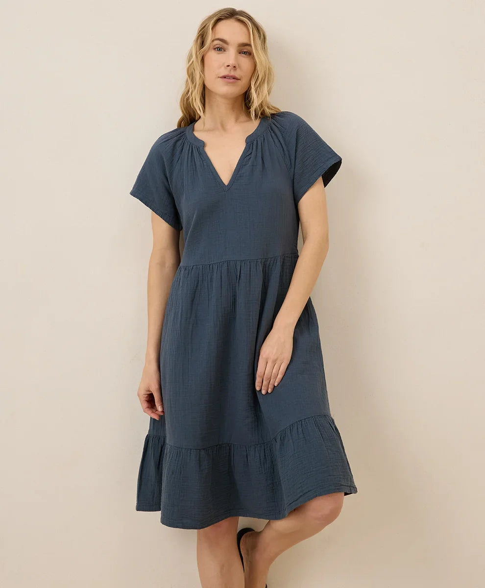 clearance coastal double gauze breezy dress