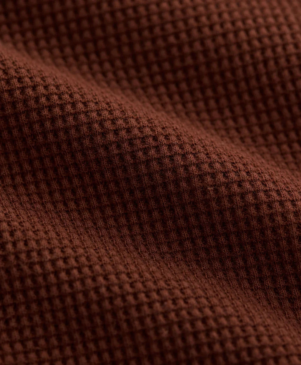 clearance thermal waffle henley pullover