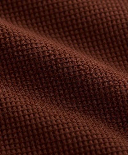 clearance thermal waffle henley pullover