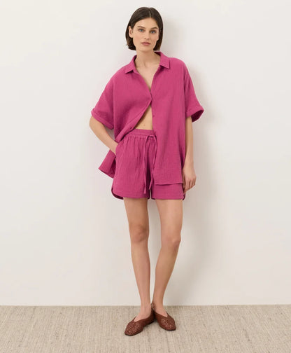 clearance coastal double gauze oversized shirt